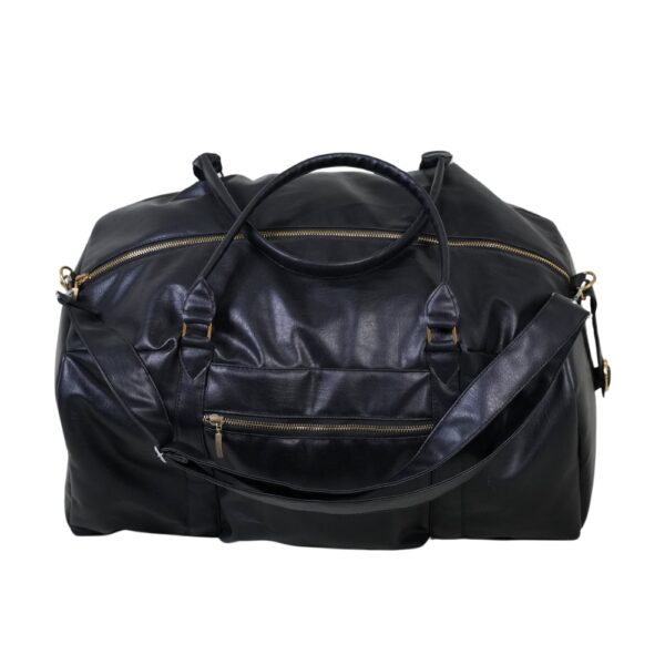 Baggler 40L Leather Weekender Duffle Bag - Image 2