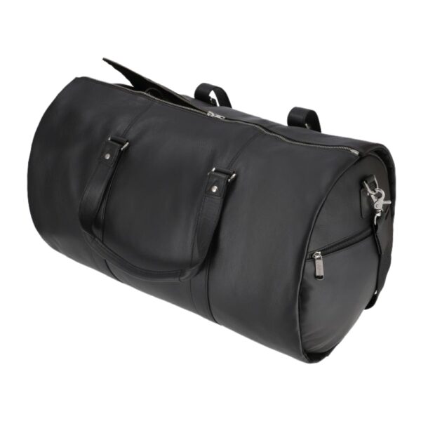 Baggler Leather Duffle Bag with Detachable Suit Carrier - Image 5