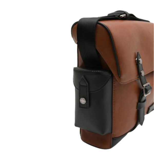 Baggler Multi Compartment Leather Messenger Bag - Image 4