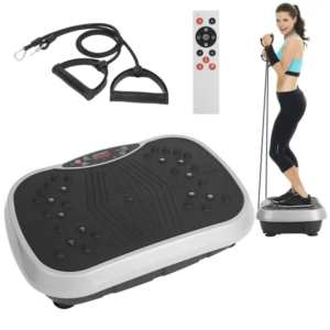 Vibration Plate Exercise Machine With Resistant Bands